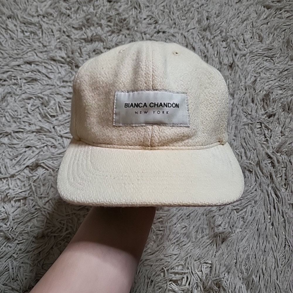 Bianca Chandon Hat Baseball Cap Hat Cream Beige Ivory Off White New York